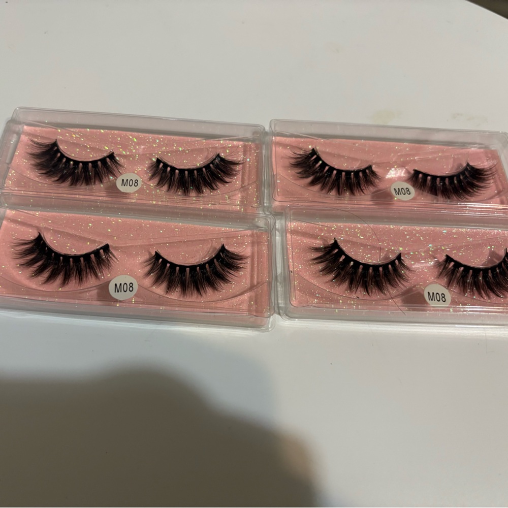 Set of Four Pairs of Black False Eyelashes